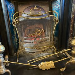 Late 19th Century French Provincial Fire Screen