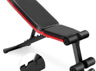main image for ad Folding Weight Bench Multifunction Adjustable Recliner Bench Sit-up Ab Abs Home Office, 7 Position Adjustable Backrest, Unisex-Adult