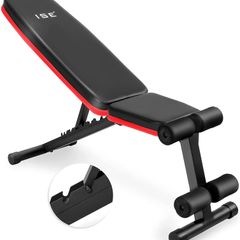 Folding Weight Bench Multifunction Adjustable Recliner Bench Sit-up Ab Abs Home Office, 7 Position Adjustable Backrest, Unisex-Adult