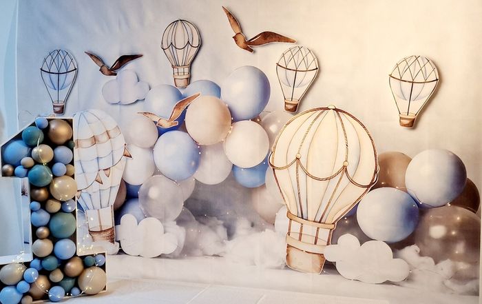 1st birthday photo backdrop & number 1