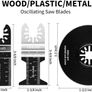FREE EXPRESS SHIPPING 24 PC Multitool Blades LEILUO Oscillating Saw Blades for Wood Metal Plastics Quick Release Oscillating Tool Blades Kit Fit Dewalt Worx Rockwell Milwaukee Makita Ryobi Silverline Black Decker etc Image 3