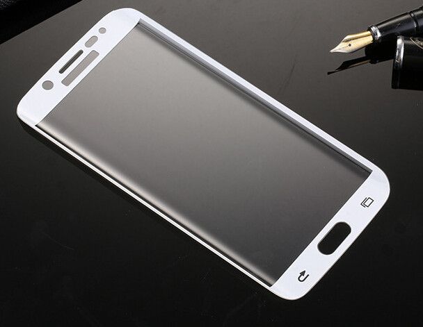 Full Curved 3D Tempered Glass Protector For Samsung Galaxy S6 EDGE PLUS- White