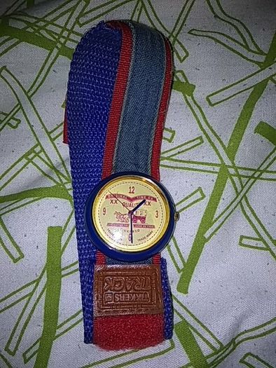 Denim style velcro watch