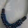 Shimmering Blue Beaded Necklace Image 2