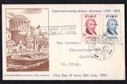 1959 Ireland Bicentenary of the Foundation of the Arthur Guinness Brewery in Dublin Commemorative Stamp Illustrated First Day Cover (FDC) with Luminiceh (Limerick) steele cancel