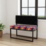 Modern Loft Metal-Framed Bench with Tufted Backrest Image 2