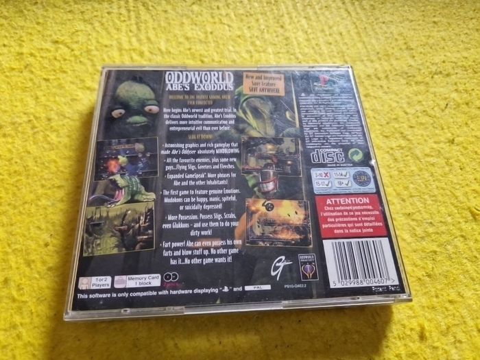 Oddworld Abe s Exoddus PlayStation1 Ps1 PlayStation2 Ps2 games Original