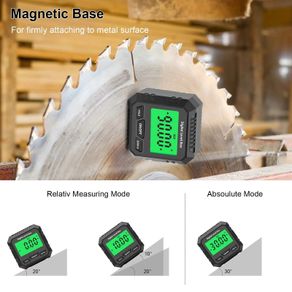 Digital Protractor Angle Finder LCD Backlight Electron Goniometer Level Meter Magnetic Base Mini Inclinometer