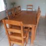 Kitchen 1.8 metre dining oak table (8 chairs) Image 5