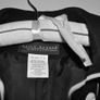 Harve Benard Raincoat, Womens Small, Black w White Piping, belted, knee-length Image 2