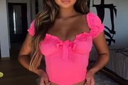 Sexy off shoulder short sleeve top