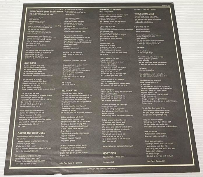 Lp Led Zeppelin - The Song Remains The Same - 2 x LP album (double album) - Japanese pressing - 1976.