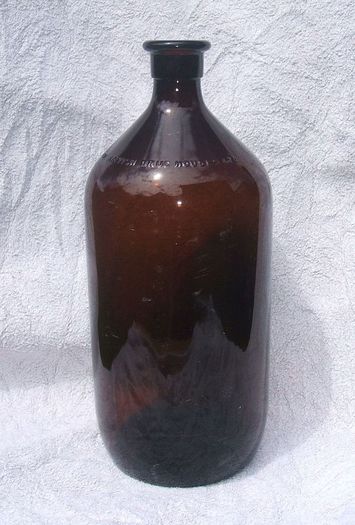 BRITISH DRUG HOUSES LTD (BDH) - a vintage large brown glass bottle (1960's or earlier). About 11" high. PRICE REDUCED.