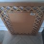 Wall mirror with lattice wood frame Image 4