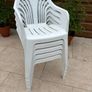 x5 Stackable Plastic Garden Chairs Image 2