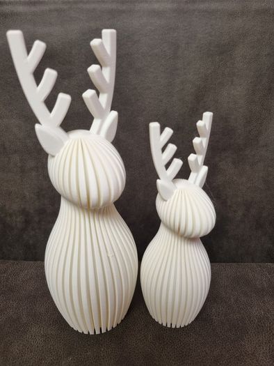 3D printed reindeer ornaments