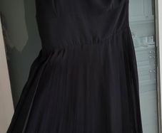 SAVIDA black pleated one shoulder ruffle dress Sz 12