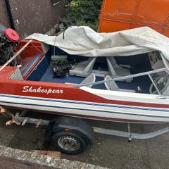 speed boat and trailer