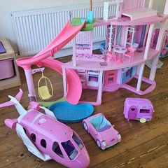 Barbie Dream House, Plane, Car & Caravan
