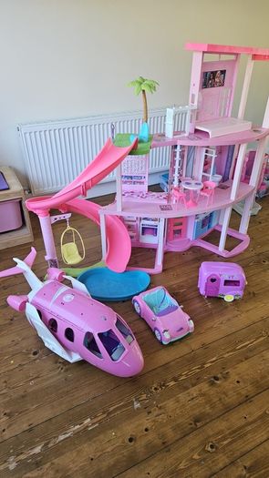 Barbie Dream House, Plane, Car & Caravan