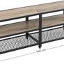 _TV Cabinet, TV Table, Lowboard for TVs up to 60 inches, TV Cabinet with Shelves, Steel Frame, TV Shelf for Living Room, Bedroom, Greige-Black Image 5
