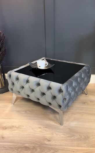 Coffee table with glass