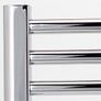 Chrome Straight Heated Towel Rail W400mm x H800mm Flat Central Heating Towel Radiator (FREE POSTAGE) Image 3