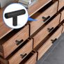 15 Pcs Black Cabinet Handles,T Bar Handle Stainless Steel Cabinet Knobs Single Hole Pulls Drawer Pulls Small Drawer Handles T Handles for Cupboard,Bathroom,Wardrobe,Drawer 50mm/2 Inch Long (FREE POSTAGE) Image 3