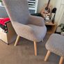 Jysk Armchair and Footrest Image 2