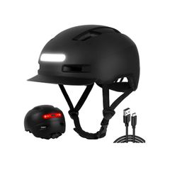 Shinmax Bicycle Helmet for Men and Women, Bike Helmet with Light, 5 Modes, Bicycle Helmet with Visor, Mountain Bike Helmet, Road Bike Helmet for Adults for Urban Commuters