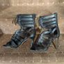 Black Genuine leather Gladiator Ankle sandals, ALDO Size 6 Image 5
