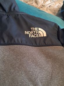 The North Face Boys Zip Hoodie Sweater Grey Colourblock