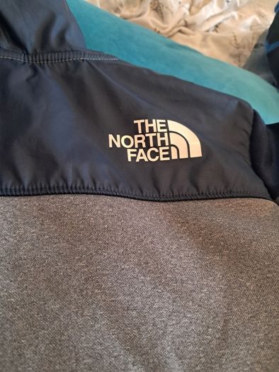 The North Face Boys Zip Hoodie Sweater Grey Colourblock