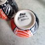 3 Pieces Set Of 2  Small Bowls African Dishes On Tray Holder Handpainted Image 7