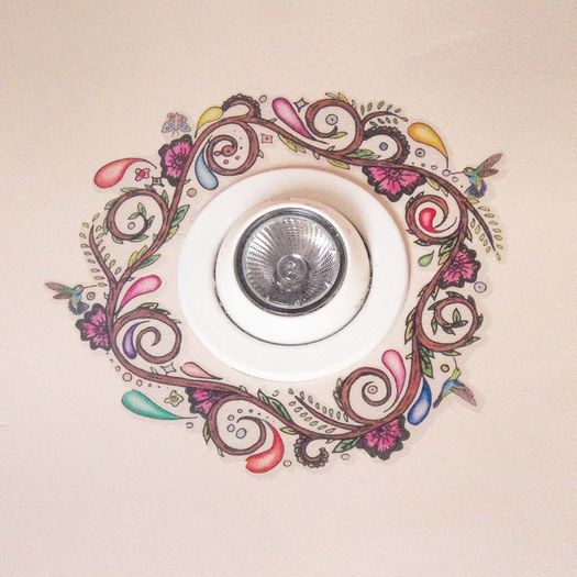 Handcrafted Bohemian small ring shaped Wall Art Decal/Sticker/Art Transfer