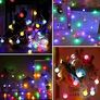 120LED Fairy Lights Plug in, 12M/39ft Globe String Lights, 8 Mode Christmas Lights Outdoor with Remote Control/Timer for Bedroom, Party, Decorations(Multi-Coloured) Image 2