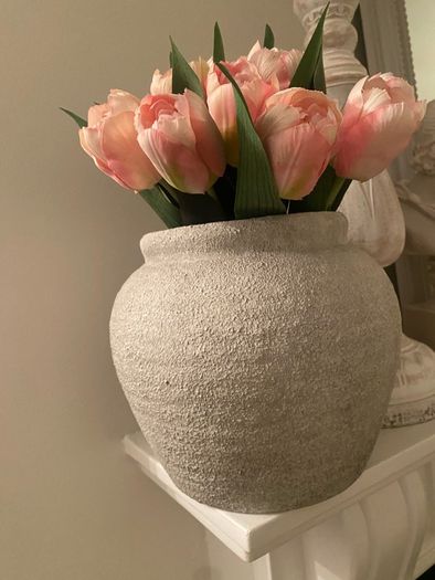 ShabbyChic Large Pit with Flowers