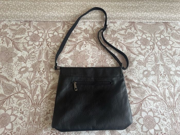 Black leather bag