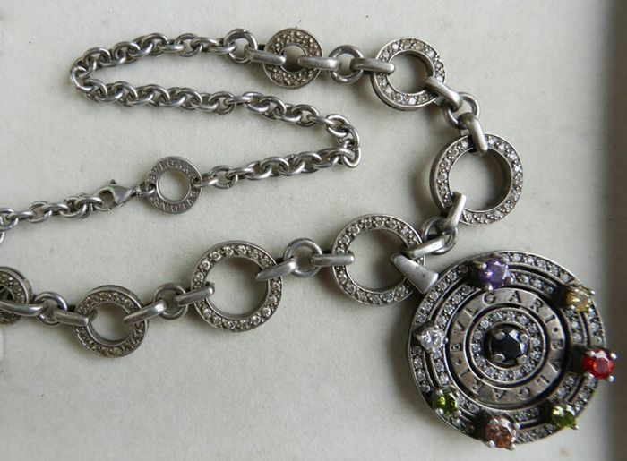 Vintage heavy hallmarked 925 Sterling Silver BVLGARI Necklace length 20" - 49.9g