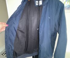 Mens Hooded Navy Jacket from Jack & Jones. Size Small