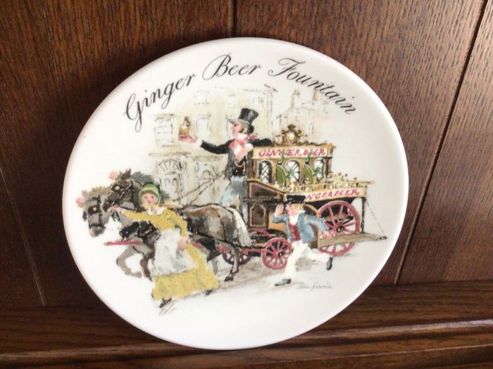 A complete series of decorative collectors plates by Wedgwood " The Street Sellers of London" Victorian style
