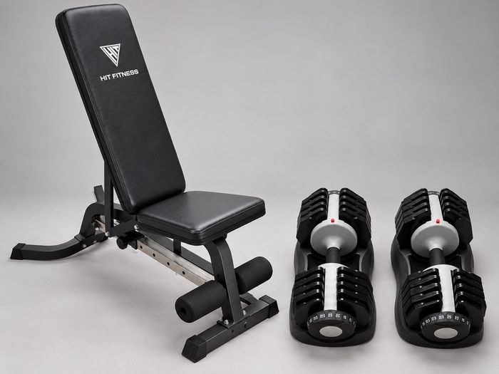 Adjustable Bench & Dumbells