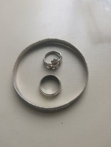 Sterling Silver 1 Claddagh Ring and 1 Other. 1 Bangle