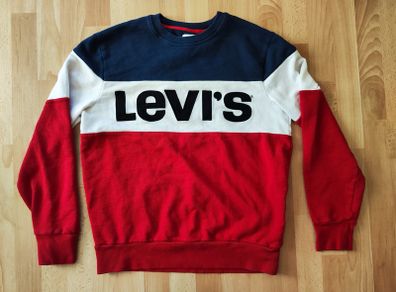 Mens jumper pullover sweater Levis Levi's red blue white