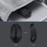 Bluetooth Mouse Wireless, 2.4G + Bluetooth 4.0 Rechargeable Optical Mouse for Desktop/Laptop/Tablet/ and Windows/MacOS/Linux/iOS/iPad OS (13.1 or later), Black Image 3