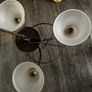 Elegant Oil-Rubbed Bronze 3-Light Chandelier | Frosted Glass Shades Image 3