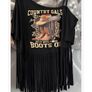 BNWT Funky Black Fringe Top size 20 Image 3