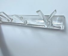 3 x Acrylic Wall Hook Racks