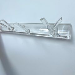 3 x Acrylic Wall Hook Racks