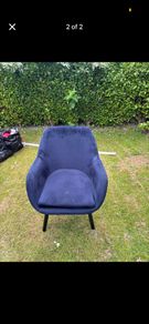 Dark navy blue arm chair